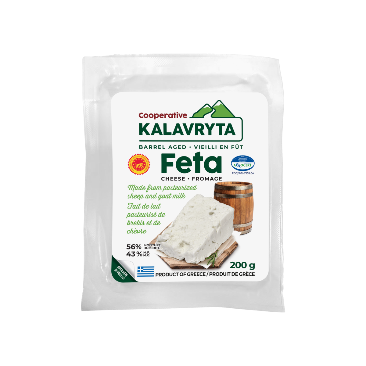 Kalavryta PDO Barrel Aged Feta Cheese