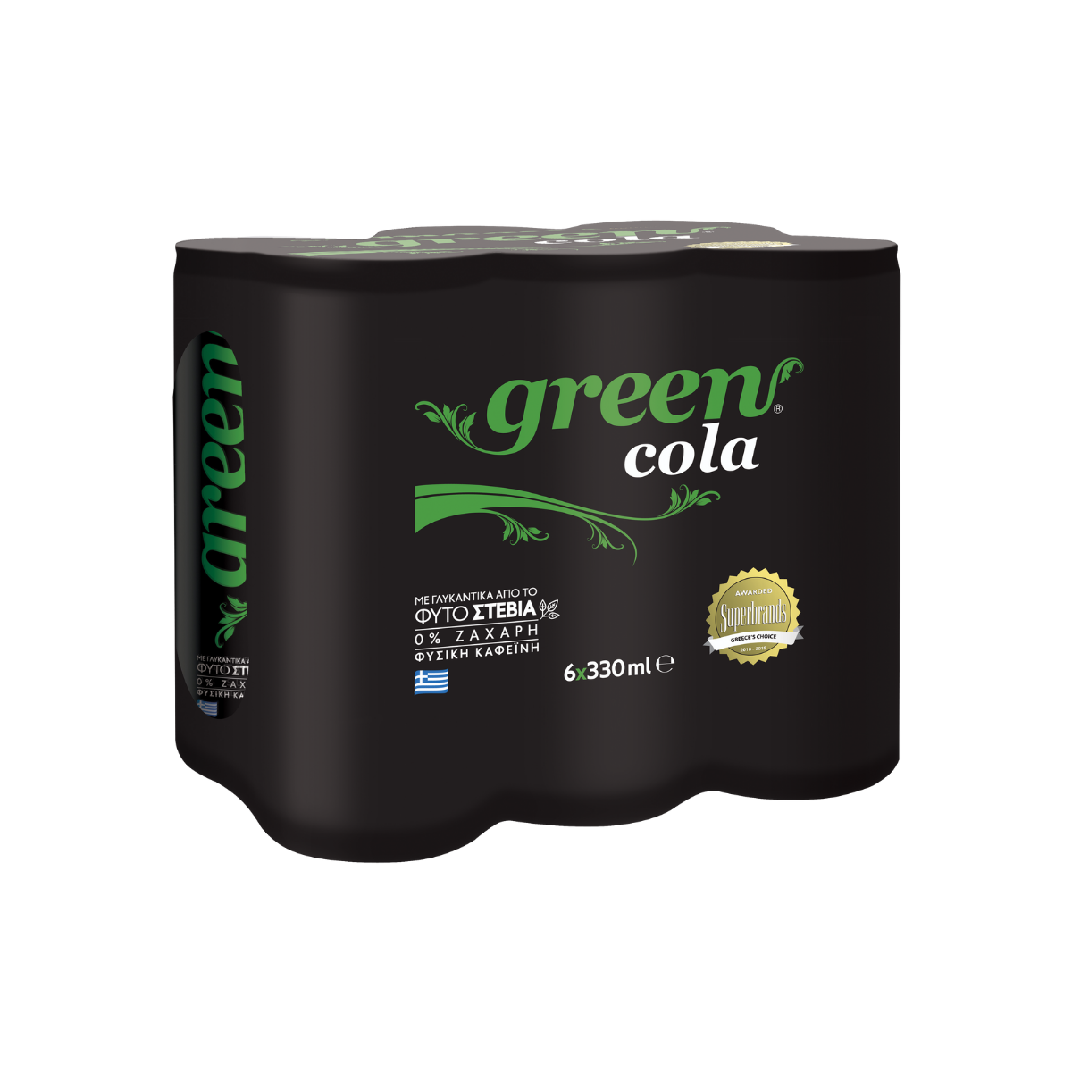 Green Cola, sugar free soda, sugar free pop, Greek soda, soda with stevia