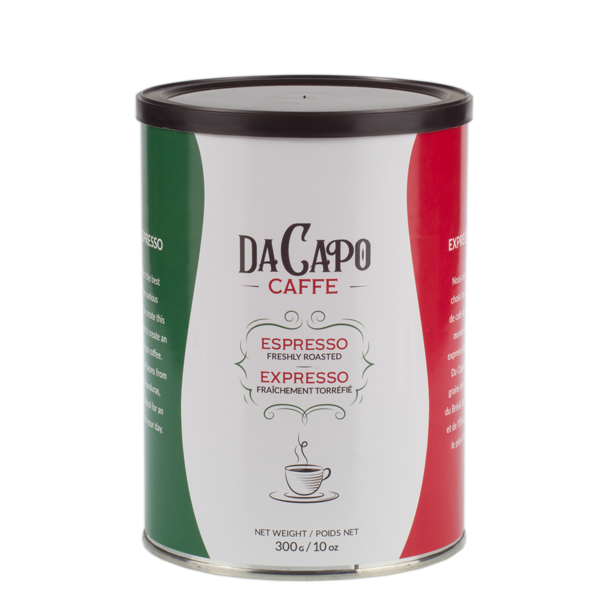 Da Capo Caffe Espresso Ground Coffee, ground espresso, roasted espresso