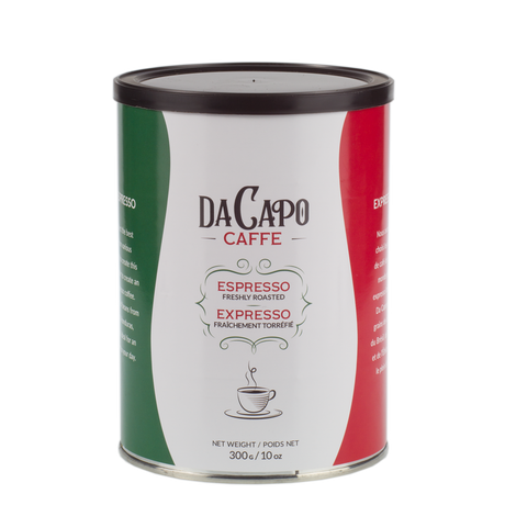 Da Capo Caffe Espresso Ground Coffee, ground espresso, roasted espresso
