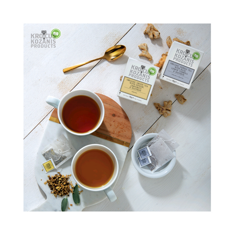 Organic Green Tea with Sage, Lemon Verbena & Greek Saffron, organic tea, Greek tea, saffron tea