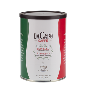 Da Capo Caffe Espresso Ground Coffee, ground espresso, roasted espresso